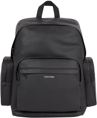 Calvin Klein Herren Rucksack mit Laptopfach, Schwarz (Ck Black Pebble), Einheitsgröße von Calvin Klein