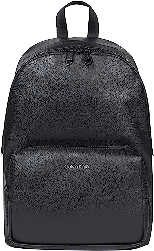 Calvin Klein Herren Rucksack aus Recyceltem Kunstleder, Schwarz (Ck Black), Onesize von Calvin Klein