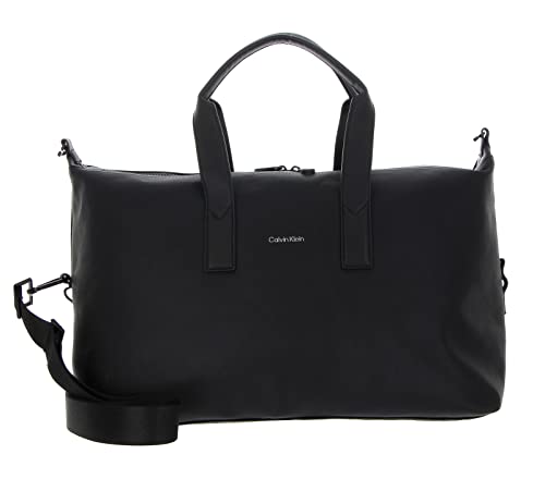 Calvin Klein Herren Weekender Reisetasche Ck Must Pique Handgepäck, Schwarz (Ck Black), Einheitsgröße von Calvin Klein