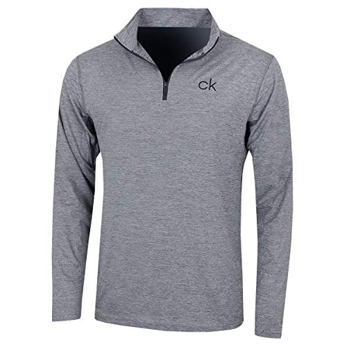 Calvin Klein Herren Newport HZ LS Atmungsfähig Leicht Sweater - Silber - 3XL von Calvin Klein