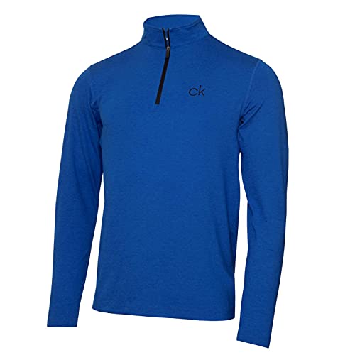 Calvin Klein Herren Newport HZ LS Pullover - Nautical Blue Marl - M von Calvin Klein