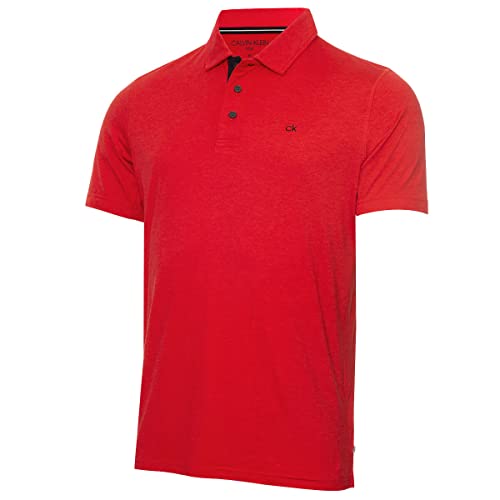 Calvin Klein Herren Newport Poloshirt - Power Red Marl - L von Calvin Klein