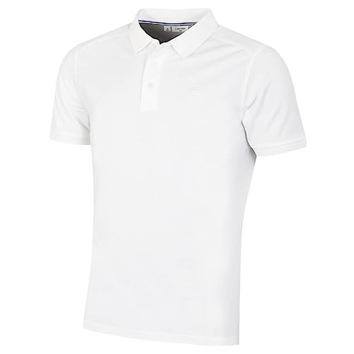 Calvin Klein Herren North Coast Feuchtigkeitsdochtes Poloshirt - Weiß - L von Calvin Klein