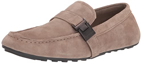 Calvin Klein Herren Oscar Fahrer-Slipper, Taupe Wildleder, 41.5 EU von Calvin Klein