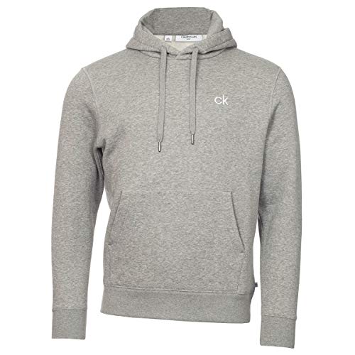 Calvin Klein Herren Planet Fleece Umweltfreundlich Hoodie - Grau Marl - M von Calvin Klein