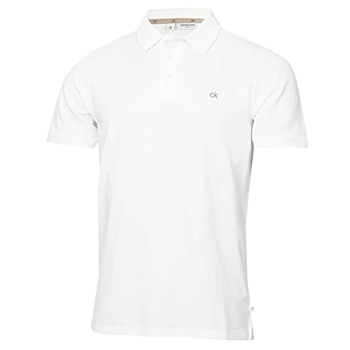 Calvin Klein Herren Planet freundlich Feuchtigkeit Superpolohemd - Weiß - M von Calvin Klein