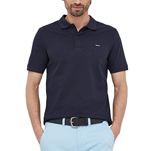 Calvin Klein Herren Poloshirt Stretch Pique Kurzarm, Blau (Night Sky), M von Calvin Klein