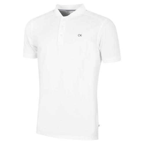 Calvin Klein Herren-Poloshirt mit Blade-Kragen - Weiß - M von Calvin Klein