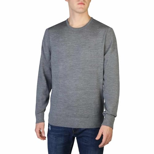 Calvin Klein Herren Pullover Superior Wool ohne Kapuze, Grau (Mid Grey Heather), XL von Calvin Klein Jeans