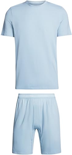 Calvin Klein Herren Pyjama-Set Kurz, Blau (Arona), M von Calvin Klein