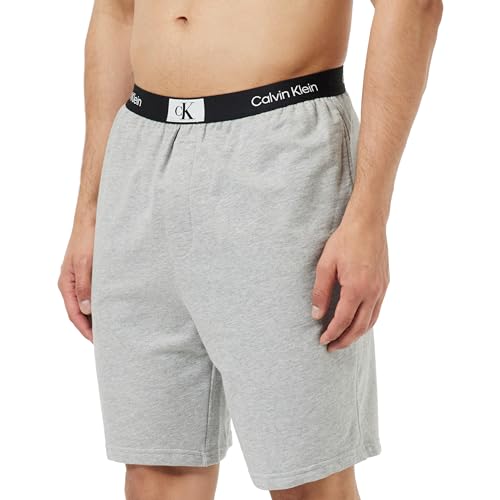 Calvin Klein Herren Pyjamahose Kurz , Grau (Grey Heather), XL von Calvin Klein