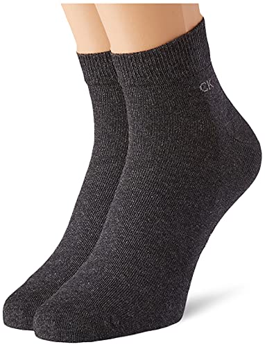 Calvin Klein Herren Quarter Socken, Grau, 43/46 (2er Pack) von Calvin Klein