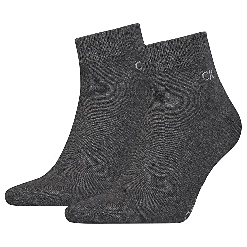 Calvin Klein Herren Quarter Socken, Grau, 39/42 (2er Pack) von Calvin Klein