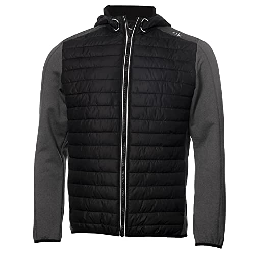 Calvin Klein Herren Redwood Hooded Hybrid Leichte Jacke - Charcoal Marl - S von Calvin Klein