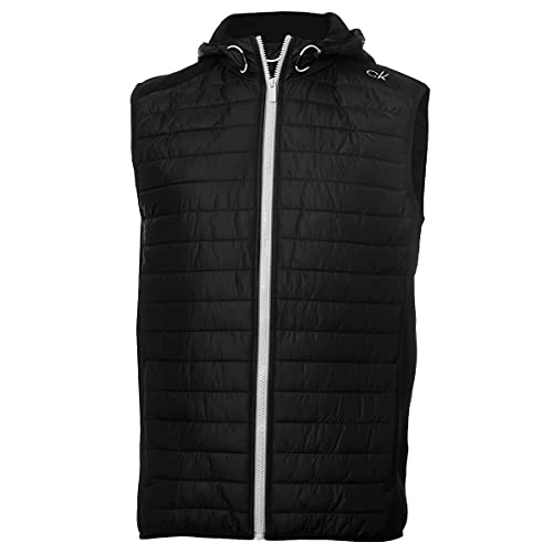 Calvin Klein Herren Redwood Hooded Hybrid Leichter Gilet - Schwarz - L von Calvin Klein