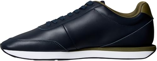 Calvin Klein Herren Runner Sneaker Retro aus Leder, Mehrfarbig (Navy/Capers), 42 von Calvin Klein