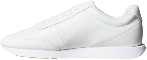 Calvin Klein Herren Runner Sneaker Retro aus Leder, Weiß (Triple Bright White), 40 von Calvin Klein