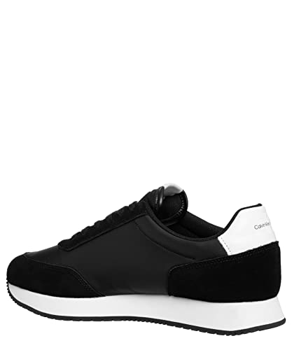 Calvin Klein Jeans Herren Runner Sneaker Retro Runner Low Laceup Su-Ny Ml mit Logo, Mehrfarbig (Black/Bright/White), 44 von Calvin Klein Jeans