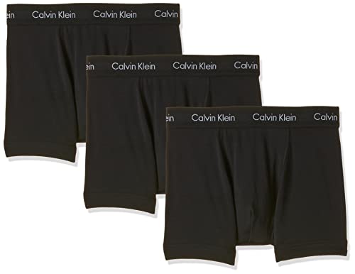 Calvin Klein Herren - 3er-Pack mittlere Taille Hüft-Shorts - Cotton Stretch, Mehrfarbig (Black W. Black Wb Xwb), XL von Calvin Klein