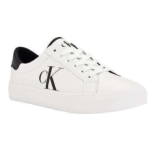 Calvin Klein Herren Rex Sneaker, Weiß/Schwarz, 43.5 EU von Calvin Klein