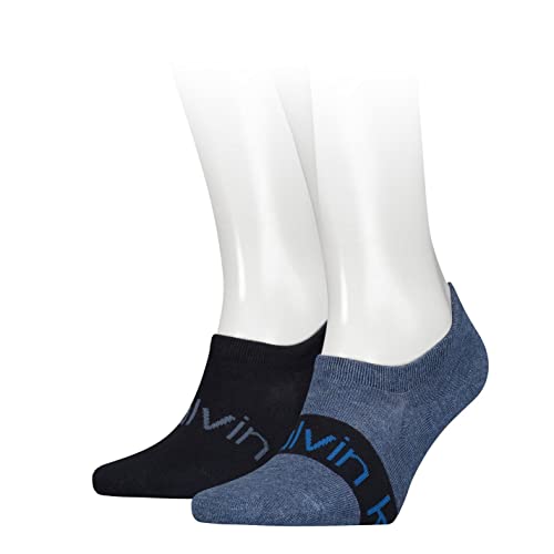 Calvin Klein Herren Footie Socken, Marineblau, 43/46 (2er Pack) von Calvin Klein