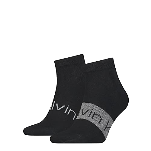 Calvin Klein Herren Sneaker Socken, Schwarz, 43/46 (2er Pack) von Calvin Klein