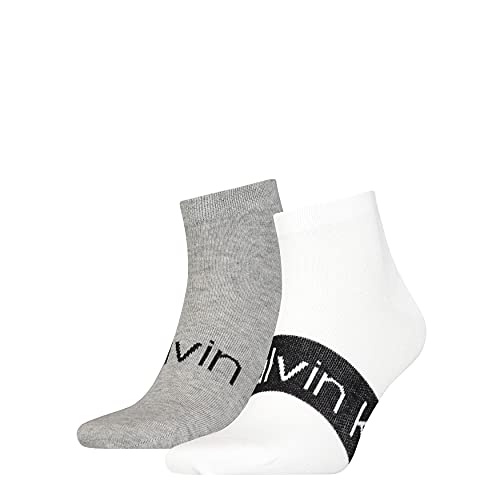 Calvin Klein Herren Sneaker Socken, Weiß, 39/42 (2er Pack) von Calvin Klein