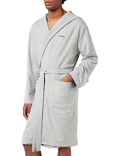 Calvin Klein Herren Robe 000NM2377E Bademäntel, Grau (Grey Heather), S-M von Calvin Klein Jeans