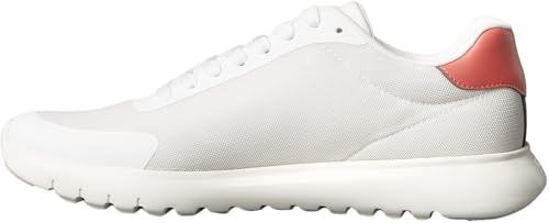 Calvin Klein Herren Runner Sneaker Eva Mesh mit Logo, Weiß (Bright White/Burnt Sienna), 42 von Calvin Klein