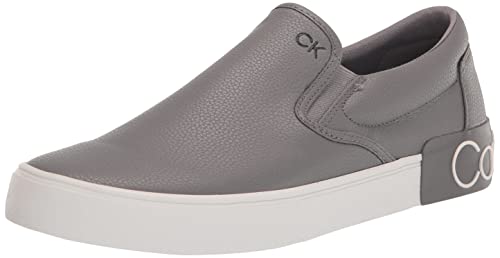 Calvin Klein Herren Ryor Sneaker, Grey Leather 030, 46 EU von Calvin Klein
