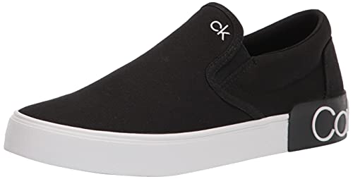 Calvin Klein Herren Ryor Sneaker, Schwarze Leinwand 962, 42.5 EU von Calvin Klein