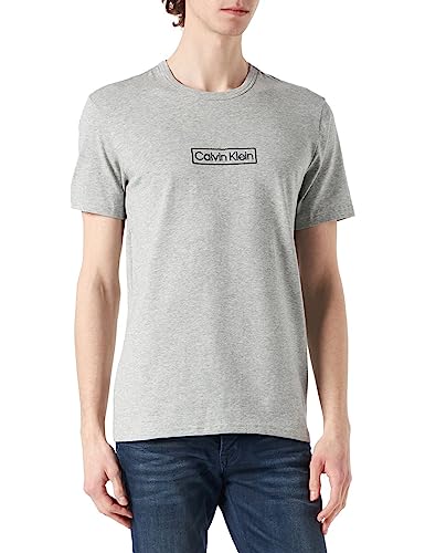 Calvin Klein Herren S/S Rundhalsausschnitt Pyjamaoberteil, Grey Heather, XL von Calvin Klein