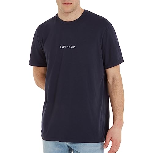 Calvin Klein Herren S/S Crew Neck 000NM2170E Kurzarm Rundhals T-Shirts, Blau (Night Sky), XL von Calvin Klein