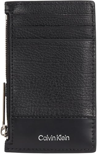 Calvin Klein Herren Kartenetui Subtle Mix Cardholder aus Leder, Schwarz (Black Grain/Smooth), Einheitsgröße von Calvin Klein