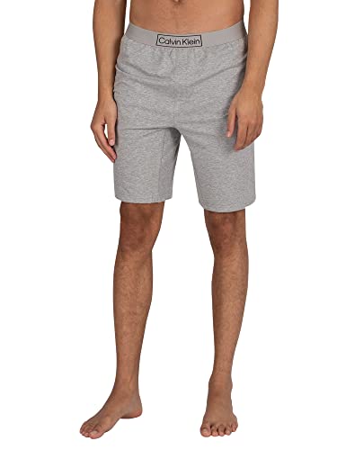 Calvin Klein Herren Schlaf-Shorts Pyjama-Oberteil, Grey Heather, L von Calvin Klein