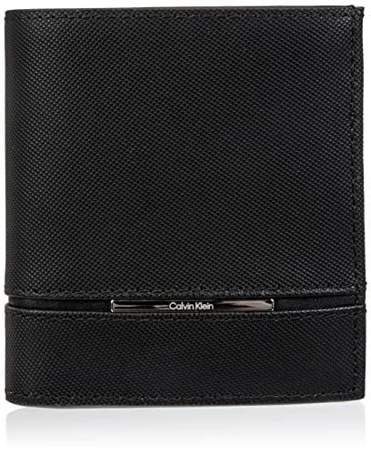 Calvin Klein Herren Slim Plaque Trifold 6CC W/Coin K50K509637 Geldbörsen, Schwarz (Ck Black) von Calvin Klein