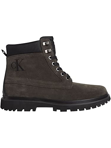 Calvin Klein Herren Schuhe Lug Mid Laceup Boot Hike Grau Stiefelette 44 von Calvin Klein