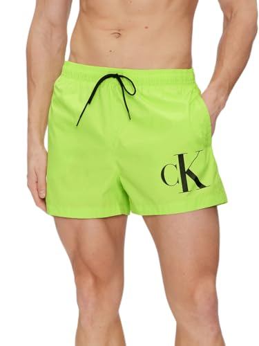 Calvin Klein Herren Short Drawstring Badehose, Green, L von Calvin Klein