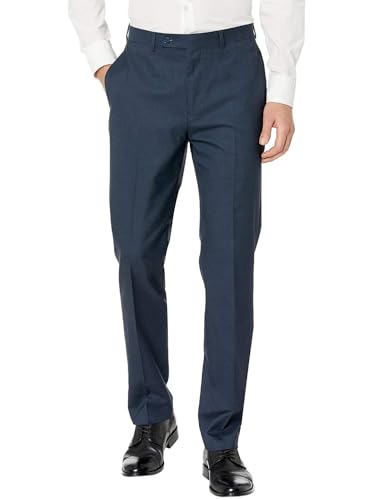 Calvin Klein Herren Slim Fit Kleid Klassische Hose, Marineblau, 32W / 32L von Calvin Klein