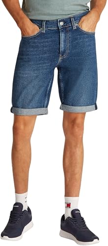 Calvin Klein Herren Slim J30J327184 Shorts mit 5 Taschen, Denim (Denim Dark), 38W von Calvin Klein