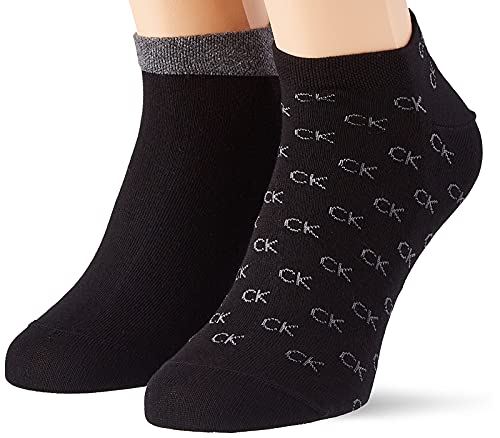 Calvin Klein Herren Sneaker Socken, Schwarz, 39/42 (2er Pack) von Calvin Klein