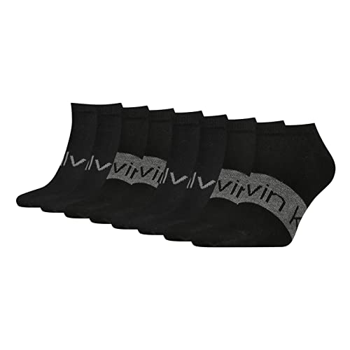 Calvin Klein Herren Sneaker Socken Men's Socks 4 Paar, Farbe:Schwarz, Größe:39-42, Artikel:-002 black von Calvin Klein