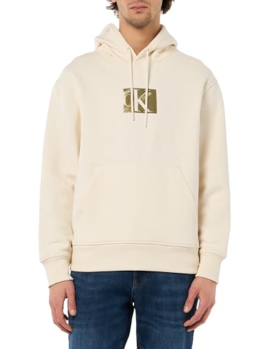 Calvin Klein Herren Soft Box Monogj30J327093 Kapuzenpullover, Antique White, S Calvin Klein Herren Soft Box Monogj30J327093 Kapuzenpullover, Antique White, S von Calvin Klein