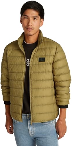 Calvin Klein Herren Steppjacke Down Jacket Leicht, Grün (Gothic Olive), XL von Calvin Klein