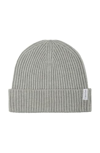 Calvin Klein Herren Strickmütze Winter-Hut, Heroic Grey Heather, Einheitsgröße von Calvin Klein