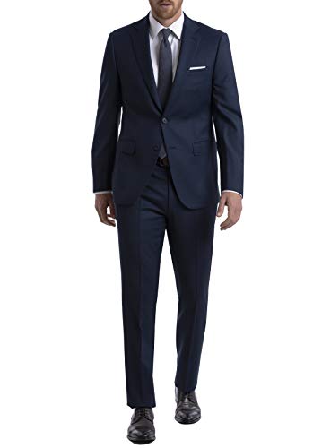 Calvin Klein Herren Suit Pants Business-Anzug Hosen-Set, Blau/Anthrazit Birdseye, 44 von Calvin Klein