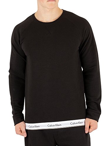 Calvin Klein Herren Sweatshirt, Schwarz (Black 001), One Size (Herstellergröße: M) von Calvin Klein