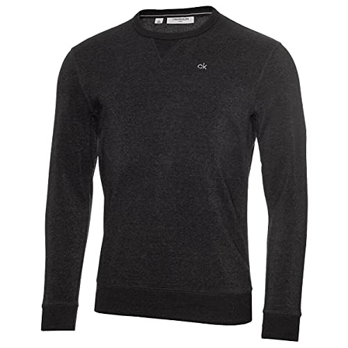 Calvin Klein Herren Sweatshirt mit Rundhalsausschnitt - Charcoal Marl - L. von Calvin Klein