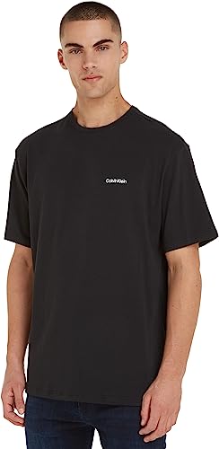 Calvin Klein Herren T-Shirt Kurzarm Rundhalsausschnitt, Schwarz (Black), S von Calvin Klein