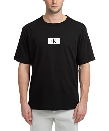 Calvin Klein Herren T-Shirt Kurzarm Rundhalsausschnitt, Schwarz (Black), S von Calvin Klein